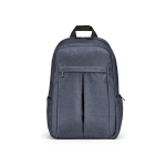 Mochila de nylon reciclado com zíperes impermeáveis 22L 15,6” cor azul vista frontal 