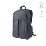 Mochila de nylon reciclado com zíperes impermeáveis 22L 15,6” cor azul