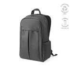 Mochila de nylon reciclado com zíperes impermeáveis 22L 15,6” cor cinzento-escuro