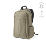 Mochila de nylon reciclado com zíperes impermeáveis 22L 15,6” cor camel