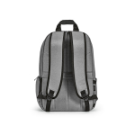 Mochila de nylon reciclado com zíperes impermeáveis 22L 15,6” cor cinzento-claro vista traseira 