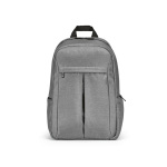 Mochila de nylon reciclado com zíperes impermeáveis 22L 15,6” cor cinzento-claro vista frontal 