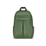 Mochila de nylon reciclado com zíperes impermeáveis 22L 15,6” cor verde militar vista frontal 