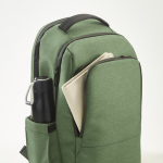 Mochila impermeável bicolor de nylon reciclado para portátil 15,6'' cor verde militar segunda vista de detalhe 