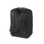 Mochila de algodão reciclado com revestimento encerado 230 g/m2 cor preto segunda vista