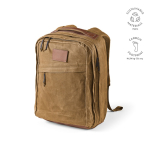 Mochila de algodão reciclado com revestimento encerado 230 g/m2 cor camel