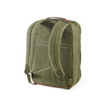 Mochila de algodão reciclado com revestimento encerado 230 g/m2 cor verde militar segunda vista