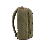Mochila de algodão reciclado com revestimento encerado 230 g/m2 cor verde militar terceira vista 