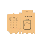 Mochila de algodão reciclado com revestimento encerado 230 g/m2