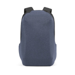 Mochila de RPET com fechadura numérica e tecidos antifuro 20L 15,6” cor azul vista frontal 