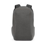 Mochila de RPET com fechadura numérica e tecidos antifuro 20L 15,6” cor cinzento-escuro vista frontal 