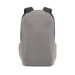Mochila de RPET com fechadura numérica e tecidos antifuro 20L 15,6” cor cinzento-claro vista frontal 