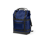 Mochila ecológica impermeável com fecho magnético para PC 17'' cor azul