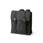 Mochila em pele sintética reciclada e plástico reciclado para PC de 17'' cor preto