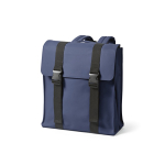 Mochila em pele sintética reciclada e plástico reciclado para PC de 17'' cor azul