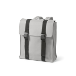 Mochila em pele sintética reciclada e plástico reciclado para PC de 17'' cor cinzento-claro