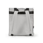 Mochila em pele sintética reciclada e plástico reciclado para PC de 17'' cor cinzento-claro vista traseira 