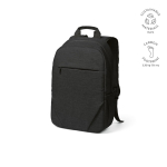 Mochila de 300D RPET com compartimento frontal com zíper 18L 15,6” cor preto