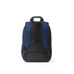 Mochila de 300D RPET com compartimento frontal com zíper 18L 15,6” cor azul vista traseira 