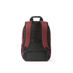 Mochila de 300D RPET com compartimento frontal com zíper 18L 15,6” cor vermelho vista traseira 