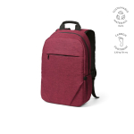 Mochila de 300D RPET com compartimento frontal com zíper 18L 15,6” cor vermelho