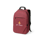 Mochila de 300D RPET com compartimento frontal com zíper 18L 15,6” cor vermelho