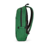 Mochila de 300D RPET com compartimento frontal com zíper 18L 15,6” cor verde quarta vista 