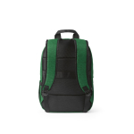 Mochila de 300D RPET com compartimento frontal com zíper 18L 15,6” cor verde vista traseira 