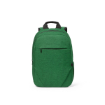 Mochila de 300D RPET com compartimento frontal com zíper 18L 15,6” cor verde vista frontal 