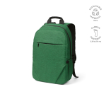 Mochila de 300D RPET com compartimento frontal com zíper 18L 15,6” cor verde
