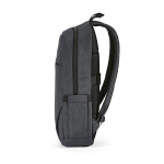 Mochila de 300D RPET com compartimento frontal com zíper 18L 15,6” cor cinzento-escuro quarta vista 