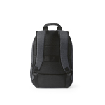 Mochila de 300D RPET com compartimento frontal com zíper 18L 15,6” cor cinzento-escuro vista traseira 