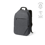 Mochila de 300D RPET com compartimento frontal com zíper 18L 15,6” cor cinzento-escuro