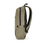 Mochila de 300D RPET com compartimento frontal com zíper 18L 15,6” cor camel quarta vista 