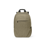 Mochila de 300D RPET com compartimento frontal com zíper 18L 15,6” cor camel vista frontal 