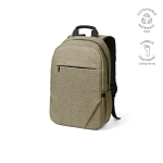 Mochila de 300D RPET com compartimento frontal com zíper 18L 15,6” cor camel