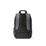 Mochila de 300D RPET com compartimento frontal com zíper 18L 15,6” cor cinzento-claro vista traseira 