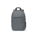 Mochila de 300D RPET com compartimento frontal com zíper 18L 15,6” cor cinzento-claro vista frontal 