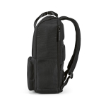 Mochila de poliéster reciclado com compartimento para portátil 18L cor preto quarta vista 