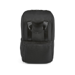 Mochila de poliéster reciclado com compartimento para portátil 18L cor preto segunda vista frontal 