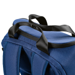 Mochila de poliéster reciclado com compartimento para portátil 18L cor azul quarta vista de detalhe