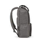 Mochila de poliéster reciclado com compartimento para portátil 18L cor cinzento terceira vista 
