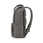 Mochila de poliéster reciclado com compartimento para portátil 18L cor cinzento quarta vista 