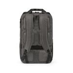 Mochila de poliéster reciclado com compartimento para portátil 18L cor cinzento vista traseira 