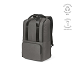 Mochila de poliéster reciclado com compartimento para portátil 18L cor cinzento