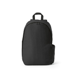 Mochila de RPET para portátil com acabamento ripstop 15,6'' cor preto vista frontal 