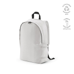 Mochila de RPET para portátil com acabamento ripstop 15,6'' cor branco