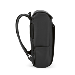 Mochila de couro sintético com espaço acolchoado para portátil 20L cor preto terceira vista 