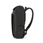 Mochila de couro sintético com espaço acolchoado para portátil 20L cor preto quarta vista 