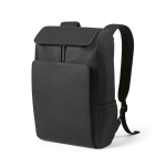Mochila de couro sintético com espaço acolchoado para portátil 20L cor preto quinta vista 